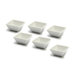 JUSTWHITE-CONFEZIONE 6 COPPETTE QUADRE CM.6,5X6,5XH.3
