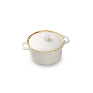JUSTCOLOR SESAME CREMA-MINI CASSERUOLA CON COPERCHIO CM.13,5X10 H.7