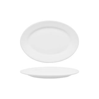 CLASSIC WHITE - VASSOIO OVALE CON FALDA