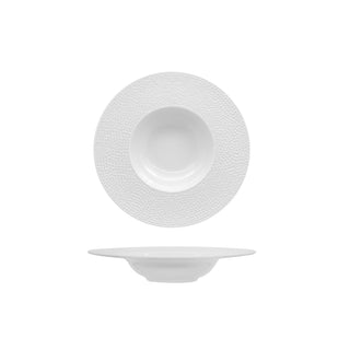 ZEN TUNISIE MARTELLATO BIANCO-PASTA BOWL CM.27 INTERNO CM.14