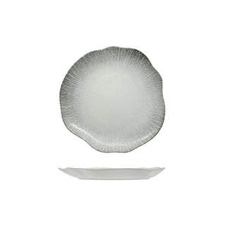 RADIUS-PIATTO PIANO ORGANIC CM.28 IN PORCELLANA DECORATA