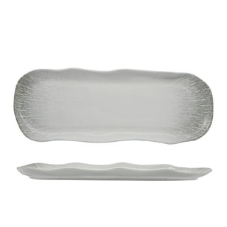 RADIUS-VASSOIO RETTANGOLARE ORGANIC CM.35X13,5 IN PORCELLANA DECORATA