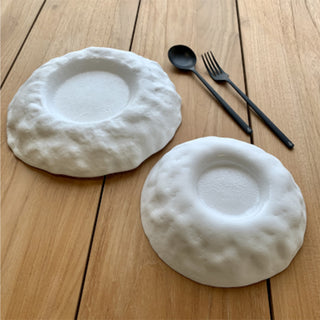 KRATERE- PIATTO BIANCO MATT INT.LUCIDO