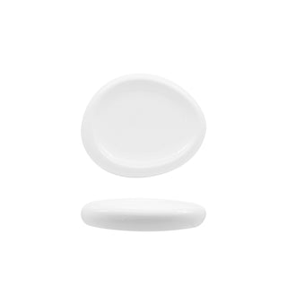 SELECTA-PIATTO ALTO OVALE BIANCO IN PORCELLANA