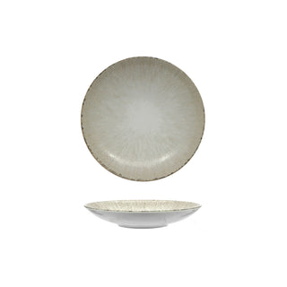 IRYS BROWN - PIATTO FONDO COUPE FORMA VANILLA CM.21,5 PORCELLANA
