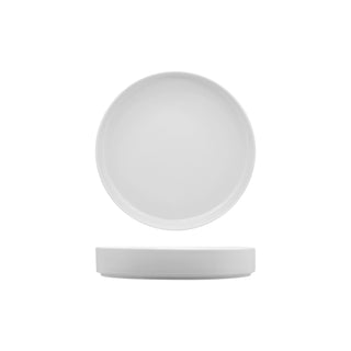 JUSTWHITE-PIATTO TONDO FONDO A BORDO ALTO CM.22,8 XH.4