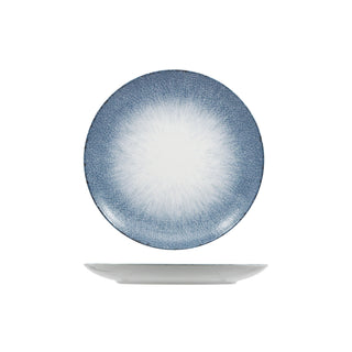 IRYS BLUE - PIATTO PIANO COUPE FORMA BOSS PORCELLANA