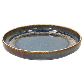 BLOOM BLUE AND BROWN -PIATTO EDGE CM 17