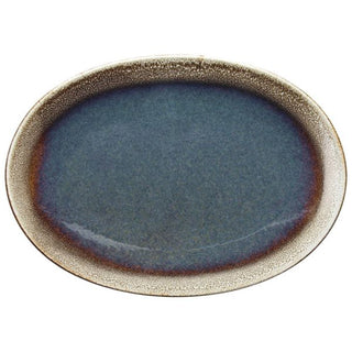 BLOOM BLUE AND BROWN- OVALE PIANO CM 36.5
