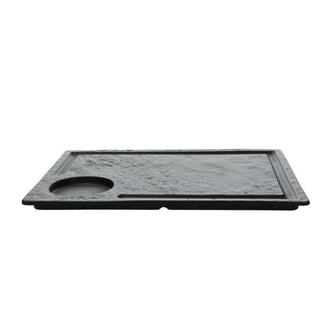 VULCANIA-BLACK PIATTO BISTECCA RETT. 33X24